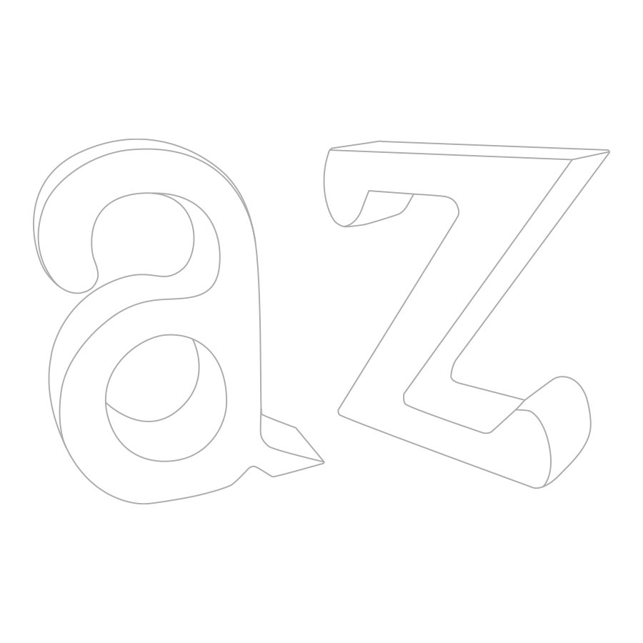 A bis Z, Buchstaben, Typografie, Linie