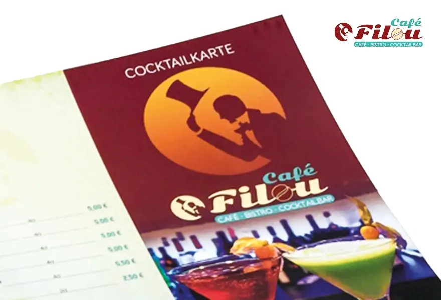 Cocktailkarte, Café Filou
